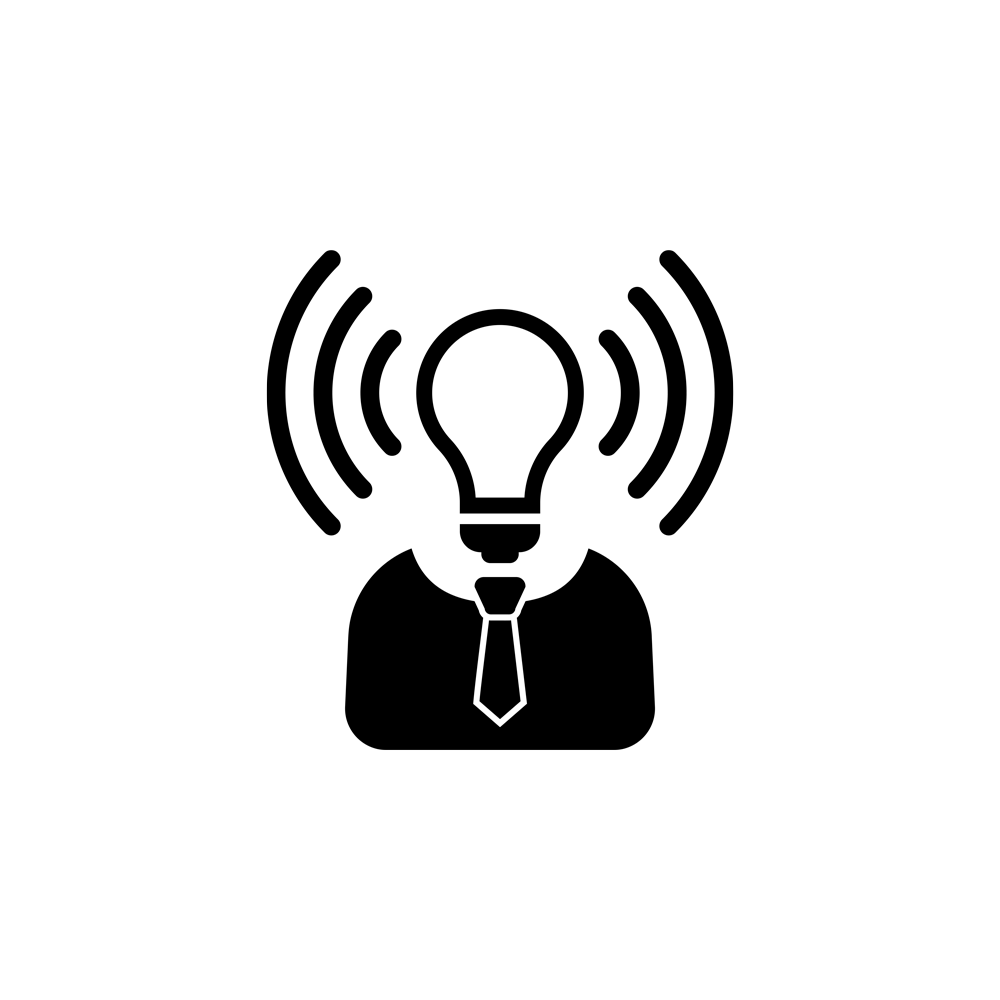 Image of an individual having a light bulb idea